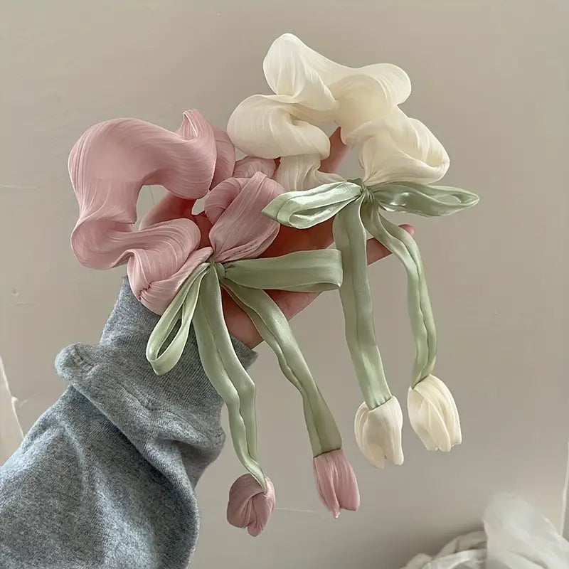 Tulip korean hair scrunchie