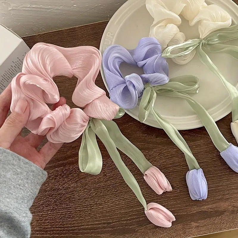 Tulip korean hair scrunchie