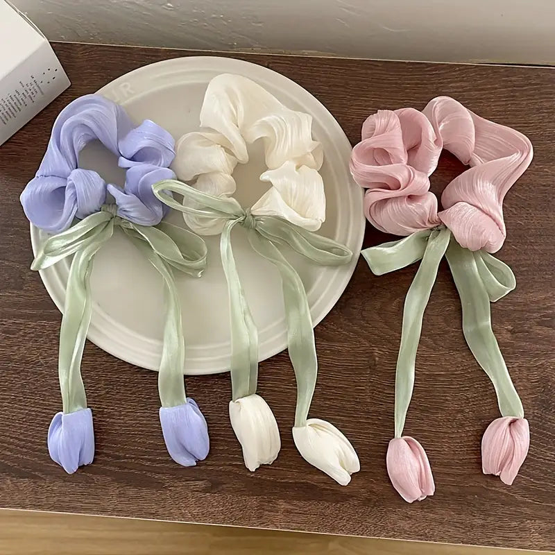 Tulip korean hair scrunchie