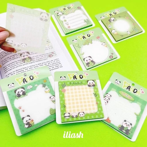 Cute Panda Transparent Sticky Note