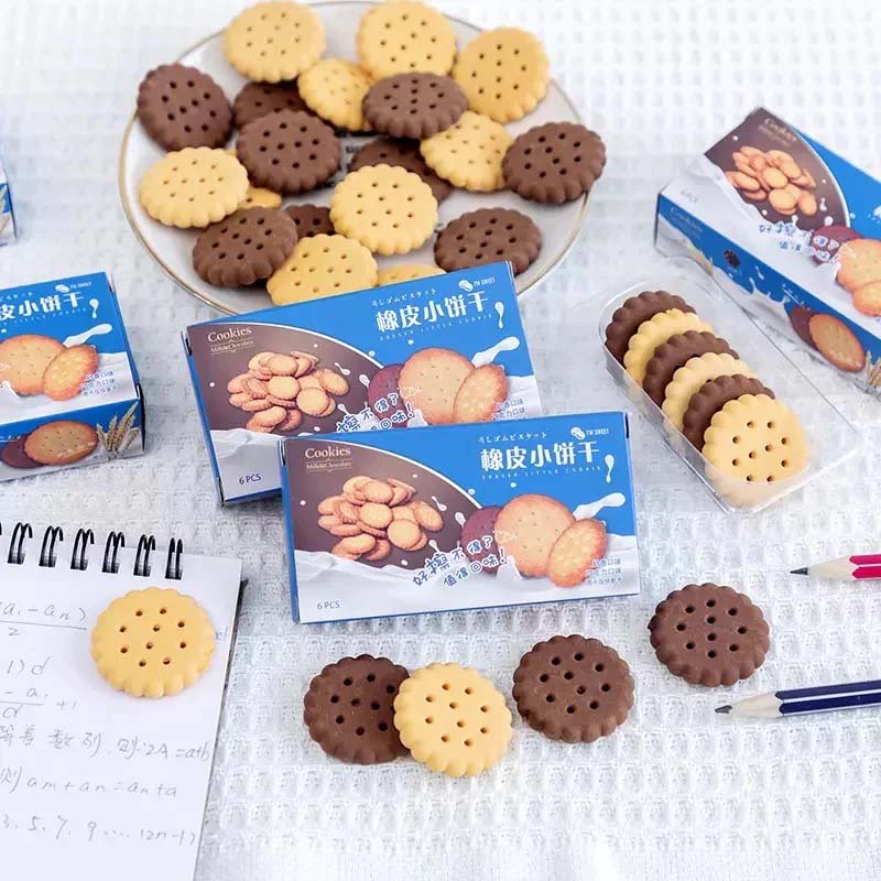 Kawaii Mini Cookie Erasers For Kids And Adult