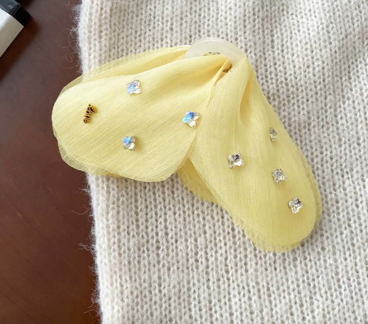 Stone Fairy Butterfly Kawaii Hair Claw Clip