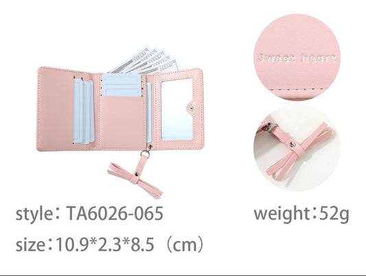 Korean Bow Sweet Heart Wallet
