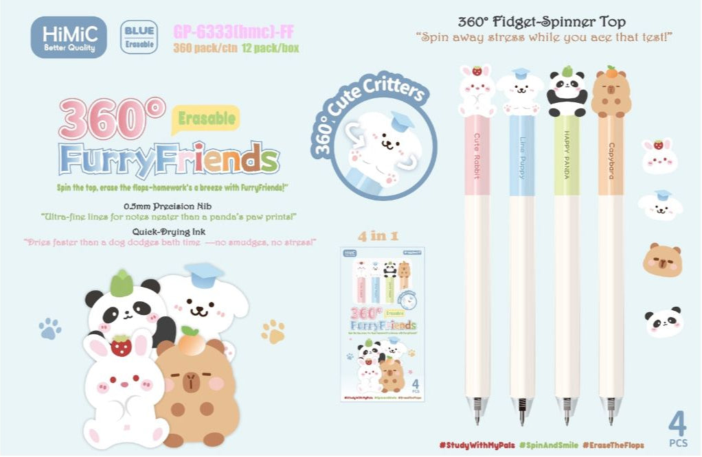 Eraseable rotating Furry Pen Set