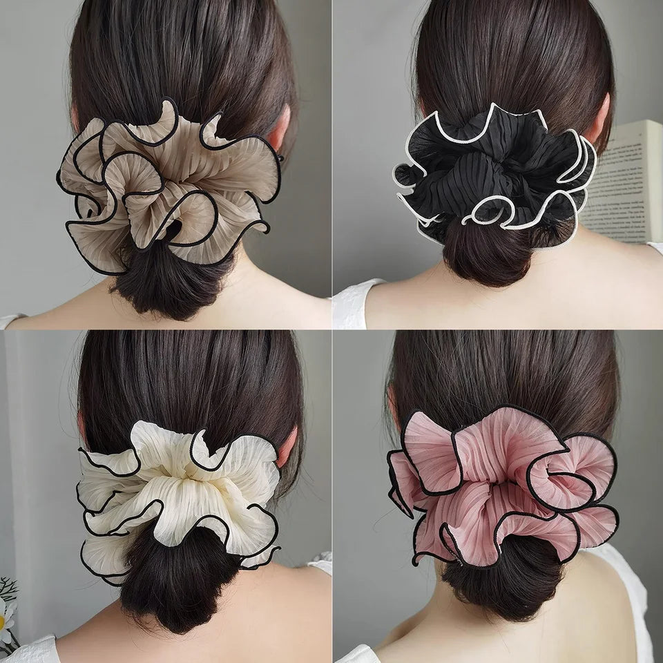 Korean wavy pastel scrunchie