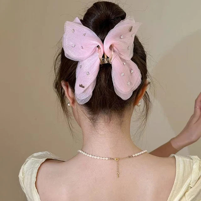 Stone Fairy Butterfly Kawaii Hair Claw Clip