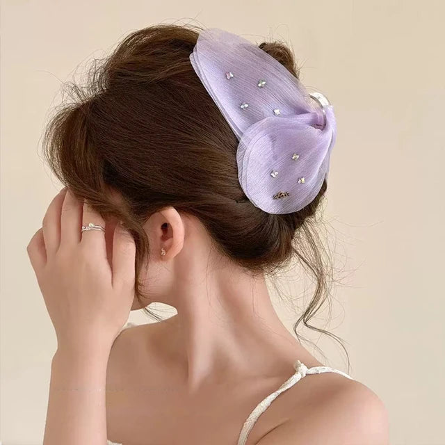 Stone Fairy Butterfly Kawaii Hair Claw Clip