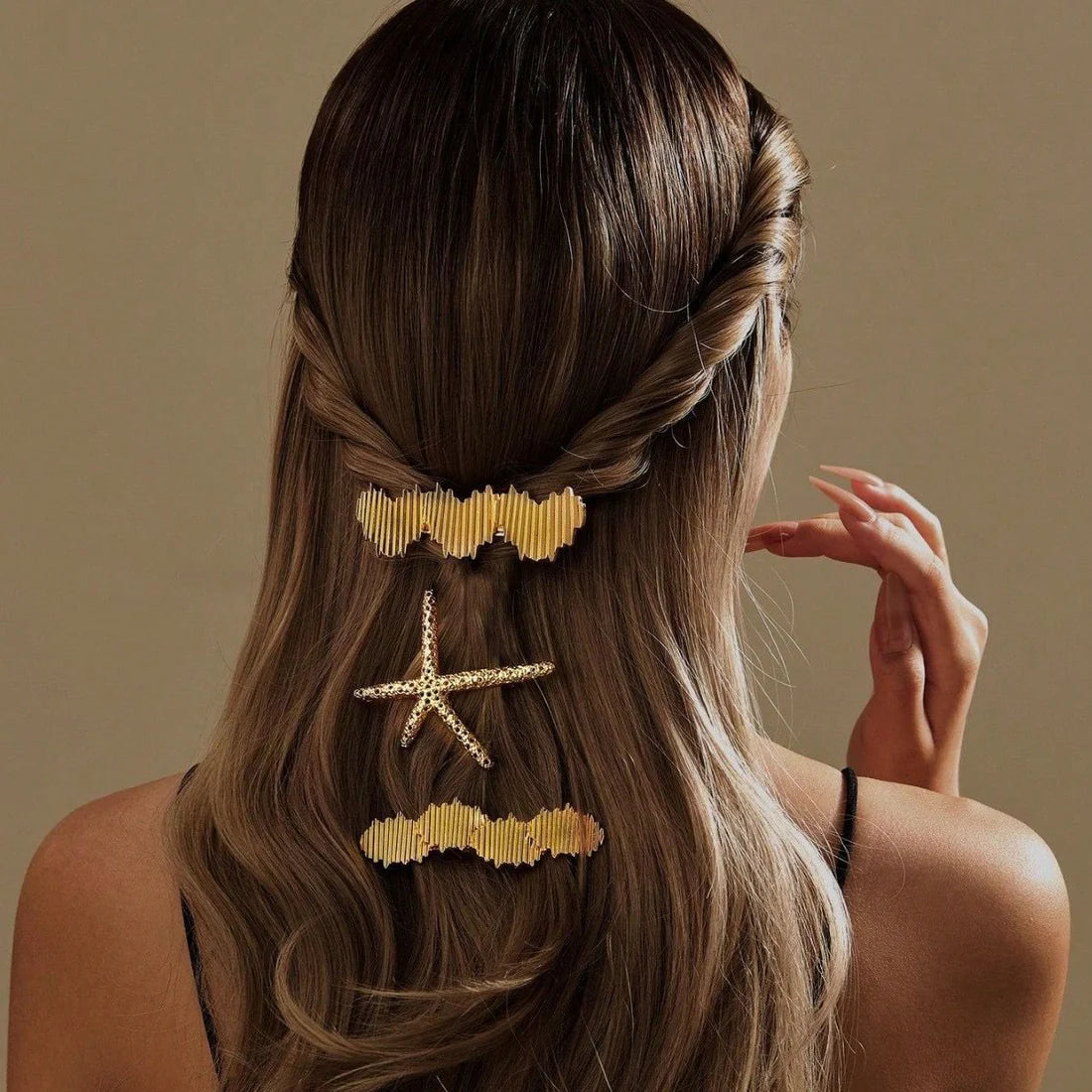 Starfish metal hair clip