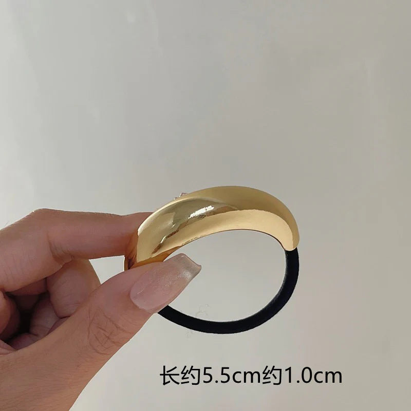 Pony metal hair cuff rubber bands