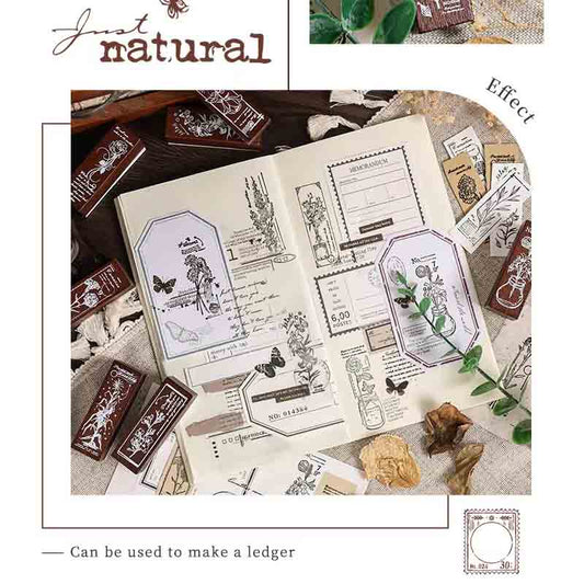 Wooden Floral Stamp Set