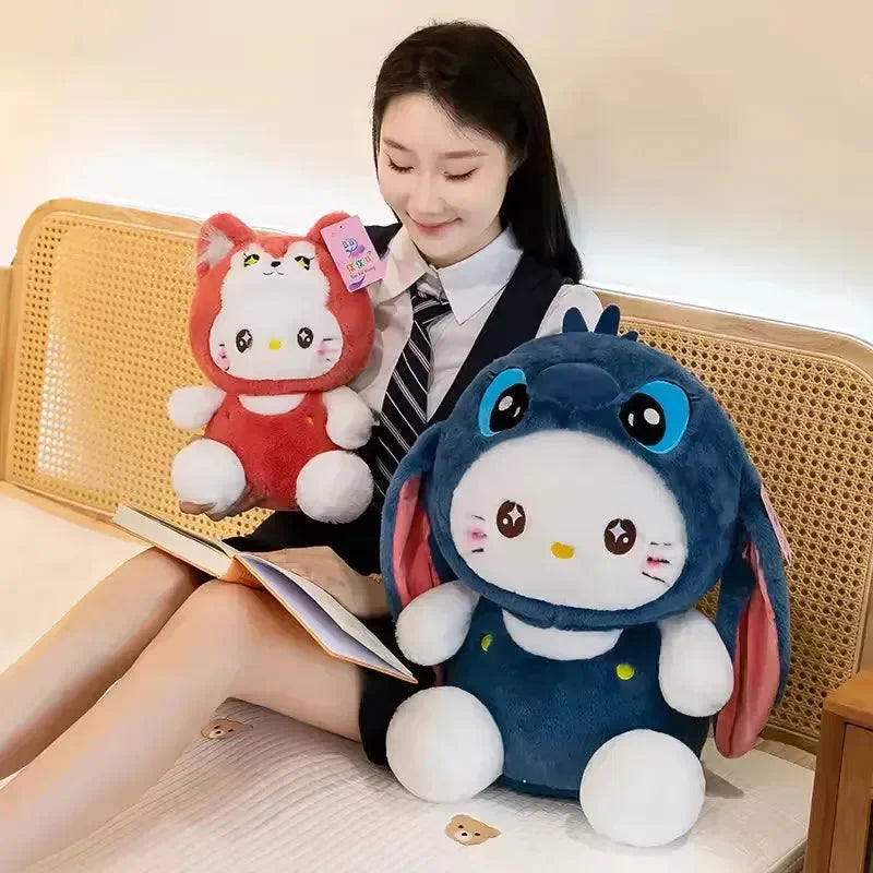 Stitch hello kitty hoodie plushy soft toy