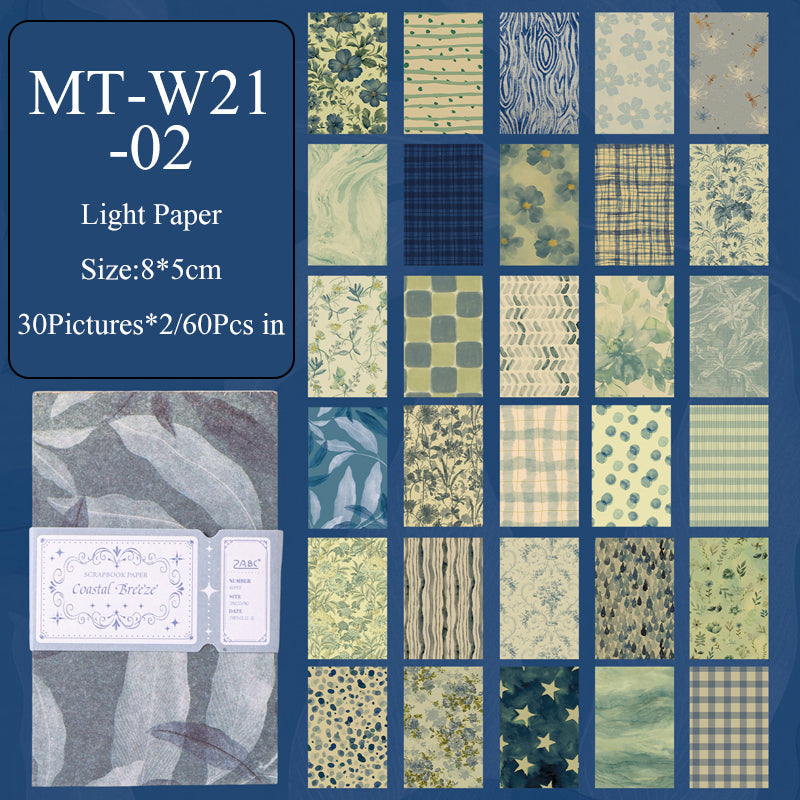 Printed Texture Journaling Paper Book - 200 Sheet - 60 Pcs
