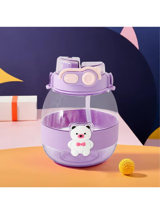 Kawai Teddy Water Bottle Double Sipper
