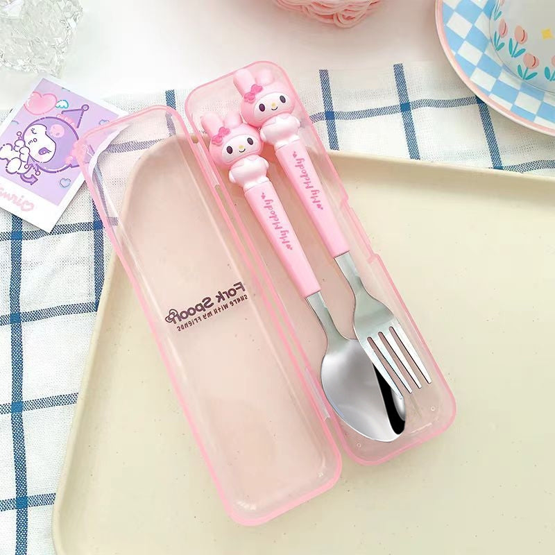 Sanrio kawaii Spoon Fork Set