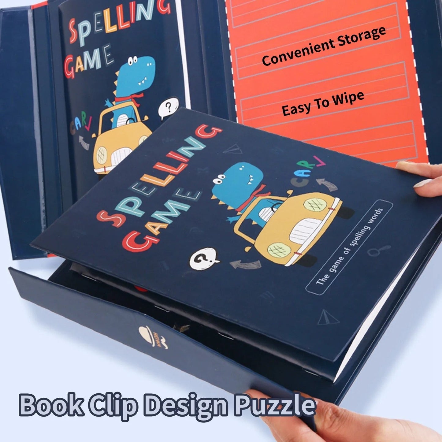 Portable Magnetic Word-Spelling Book Game