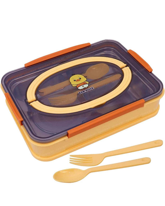 Bento Duck Lunch Box With Spoon and Fork