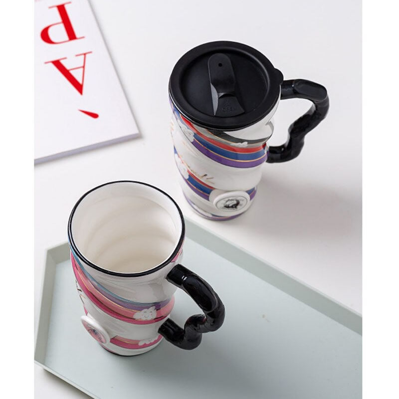 unicorn swirl ceramic mug