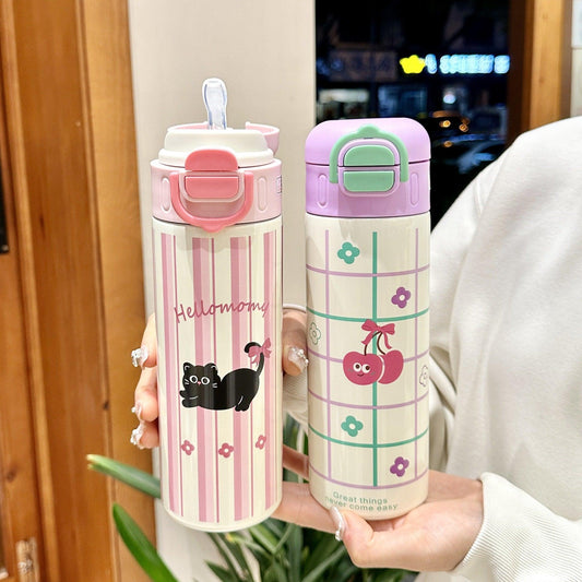 Cute Pastel Pop Stainless Steel Sipper ( 550 ML )