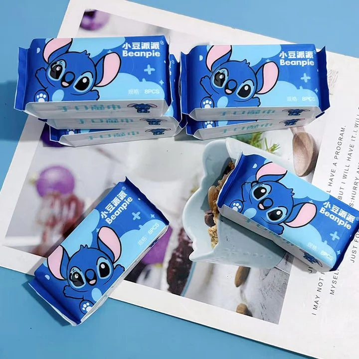 Kawaii Wet Wipes Pack - 64 Pcs Set