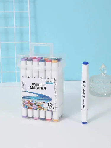 Dual tip colourful marker pen