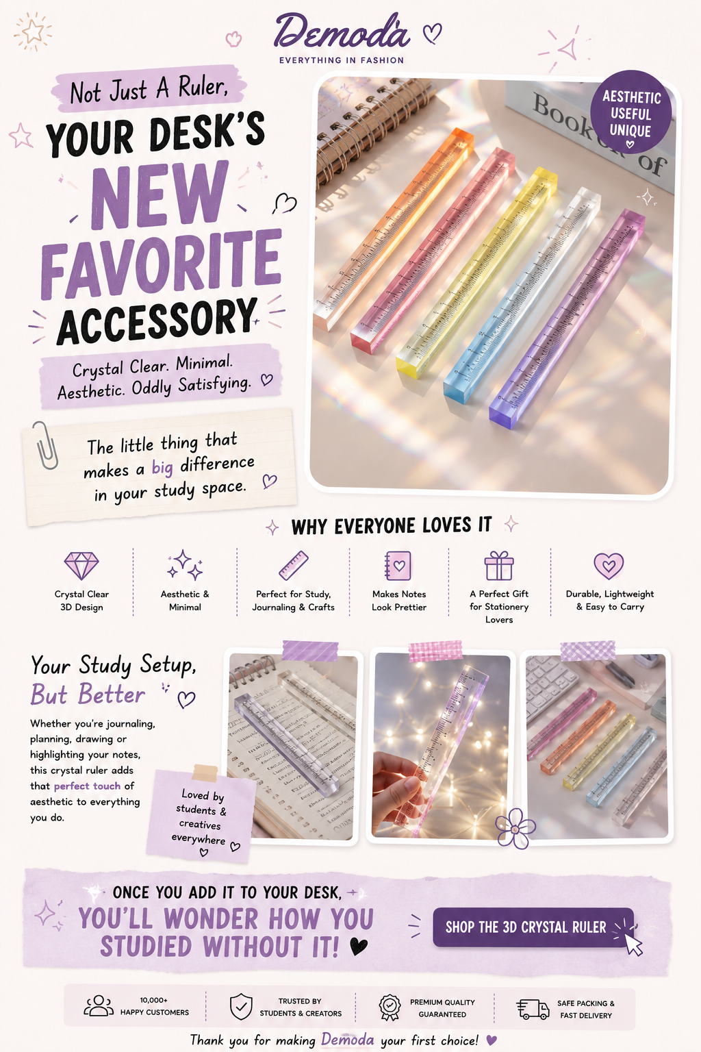 The Desk Accessory Everyone’s Obsessed With - The Crystal Ruler ✨