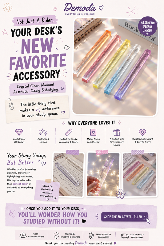 The Desk Accessory Everyone’s Obsessed With - The Crystal Ruler ✨
