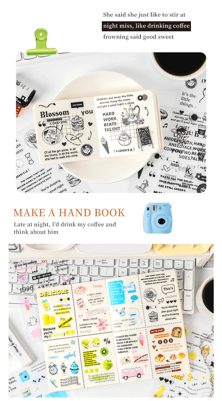 Message & Items Sticker Sheet - 4 Pcs