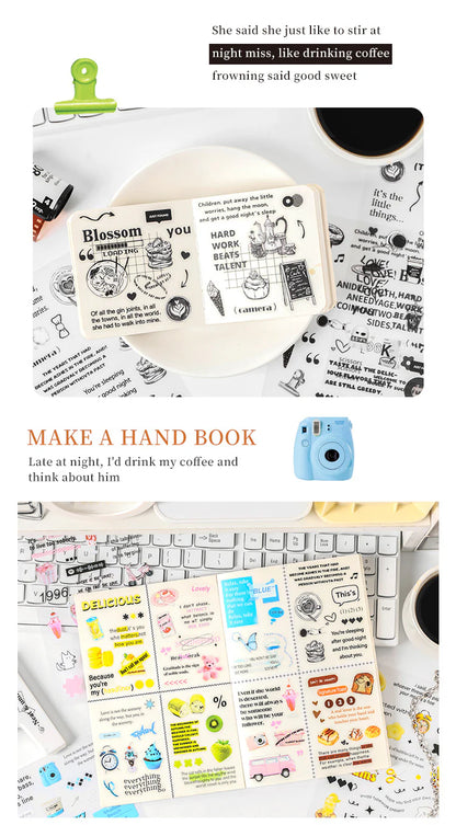 Message & Items Sticker Sheet - 4 Pcs