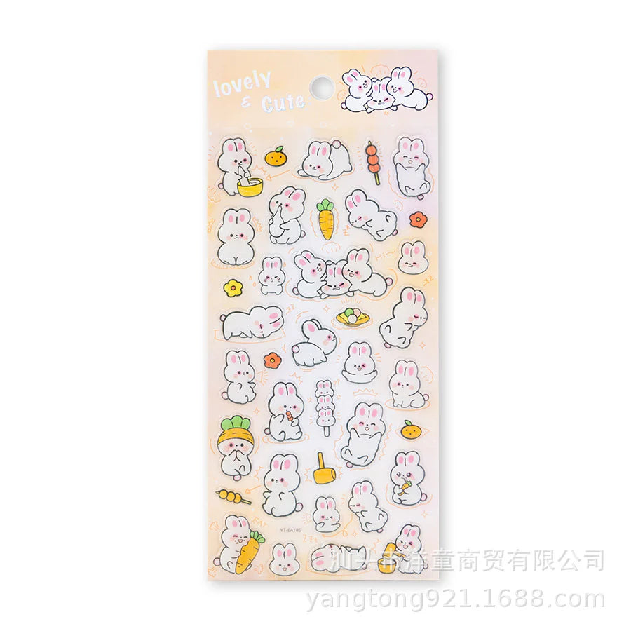 Kawaii Animals Crystal Decorative Sticker