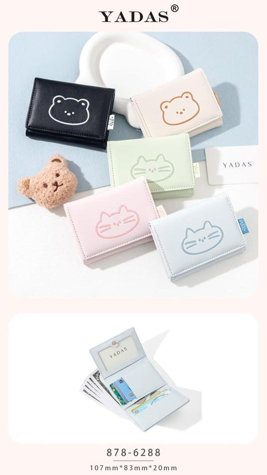 Korean Car Bear Mini Wallet