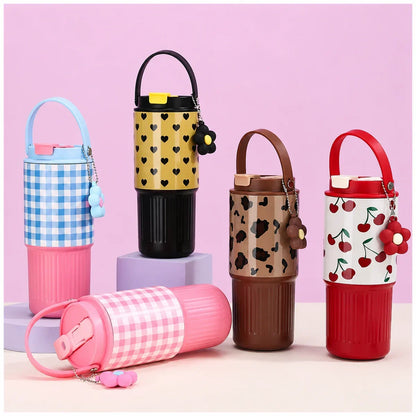 Pintresty flower tumbler - stainless steel 750 ml