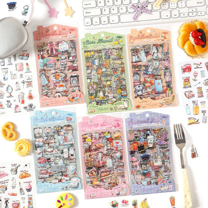 Vintage Materilistic things Sticker Sheet - 4 Pcs