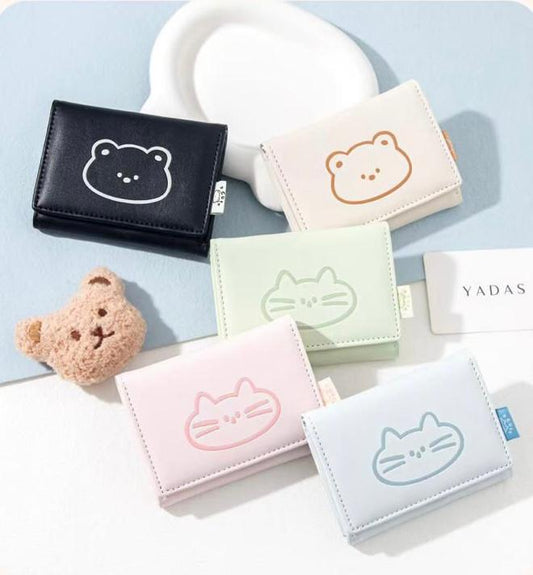 Korean Bear Cat  Mini Wallet