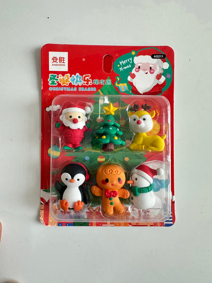 Christmas Eraser Set