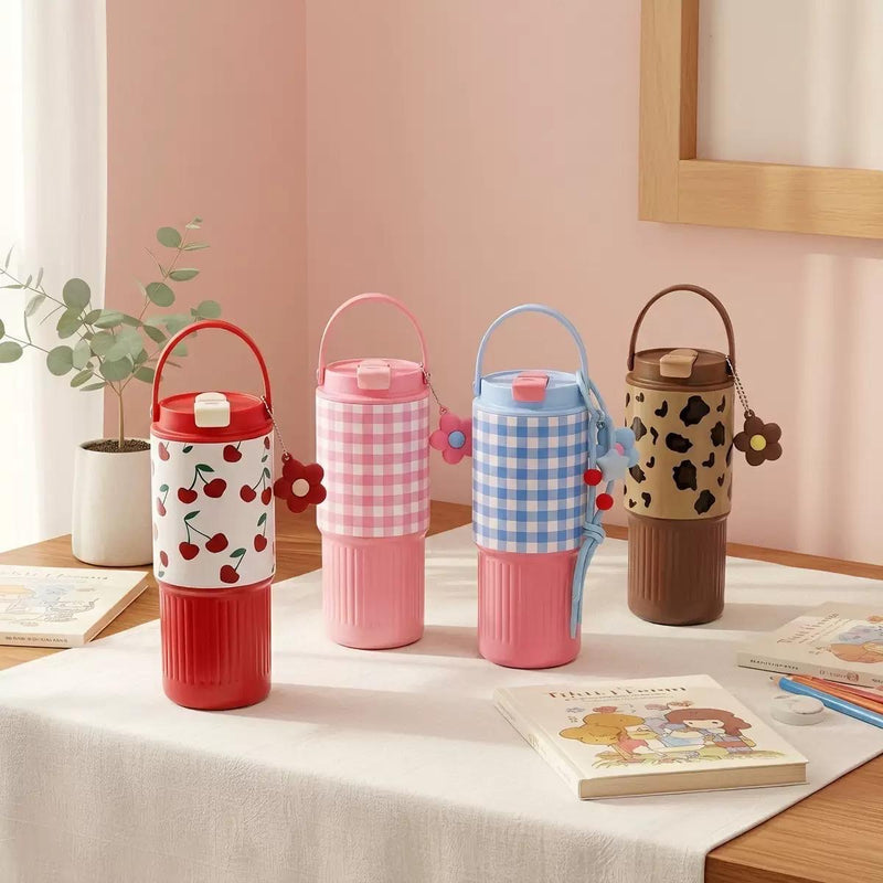 Pintresty flower tumbler - stainless steel 750 ml