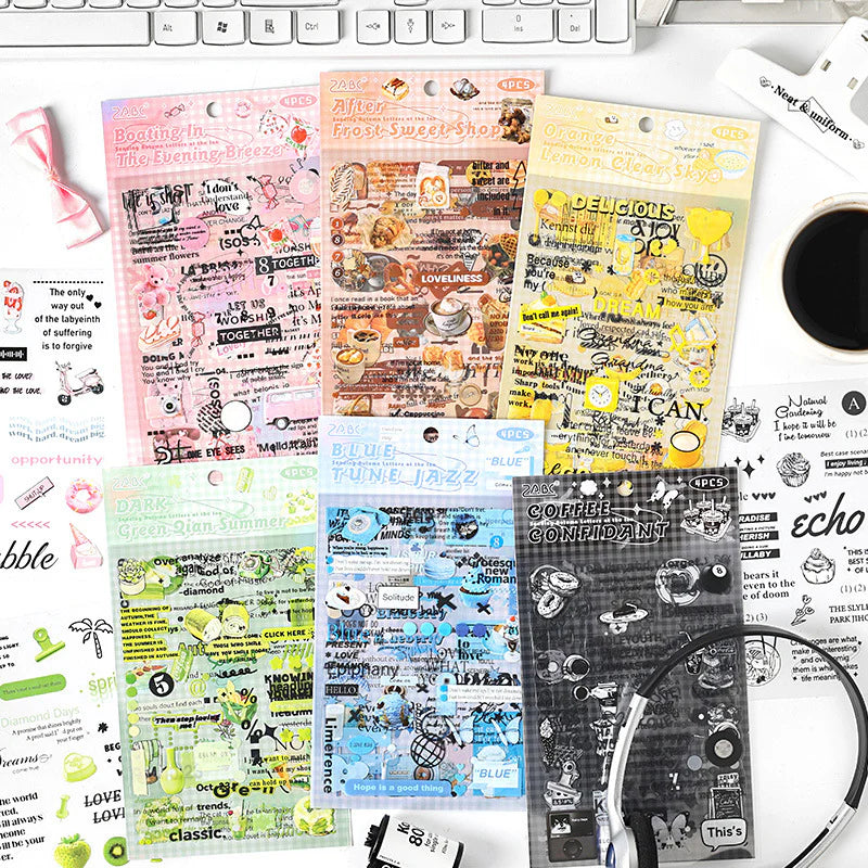Message & Items Sticker Sheet - 4 Pcs | Demoda India