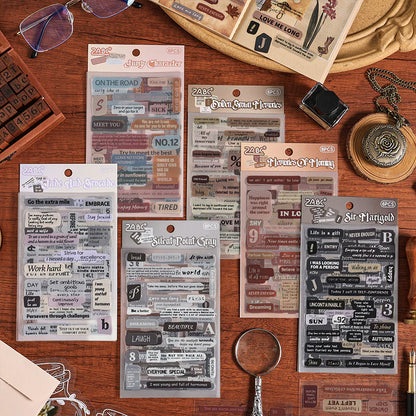 Journaling Vintage Message Sticker - 6 Sheets