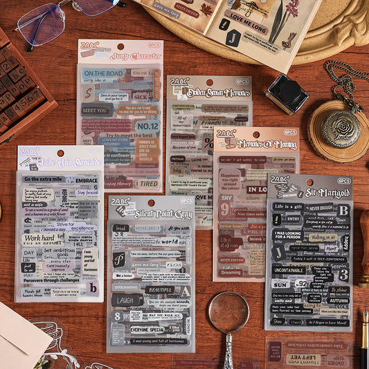 Journaling Vintage Message Sticker - 6 Sheets