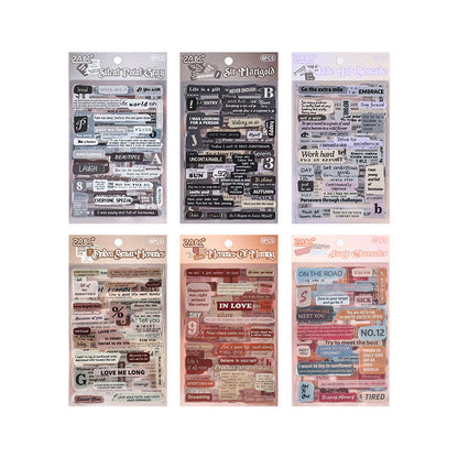 Journaling Vintage Message Sticker - 6 Sheets