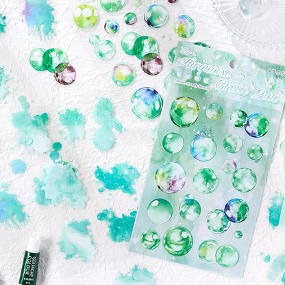 Colorful Bubble Sticker Sheet - 4 Pcs