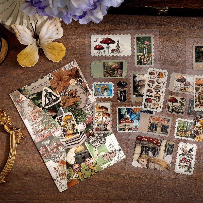 Vintage Stamp Sticker Book 3 Pcs