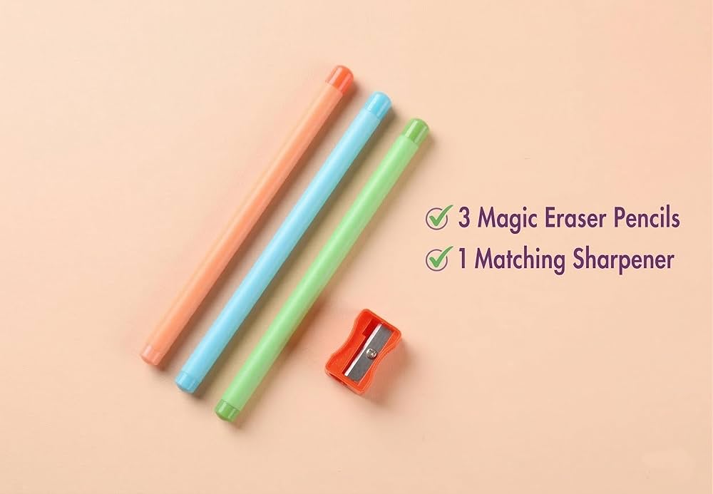 Magical Pencil Eraser with Sharpener