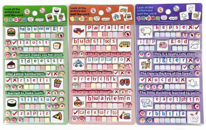 Foam letter and kawaii puffy sticker