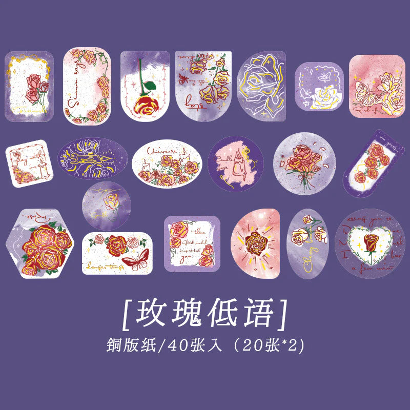 Lost Rose Sticker Series - 20 Designs / 40 Pcs
