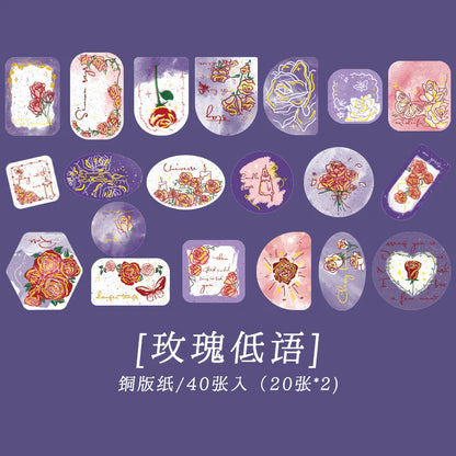 Lost Rose Sticker Series - 20 Designs / 40 Pcs