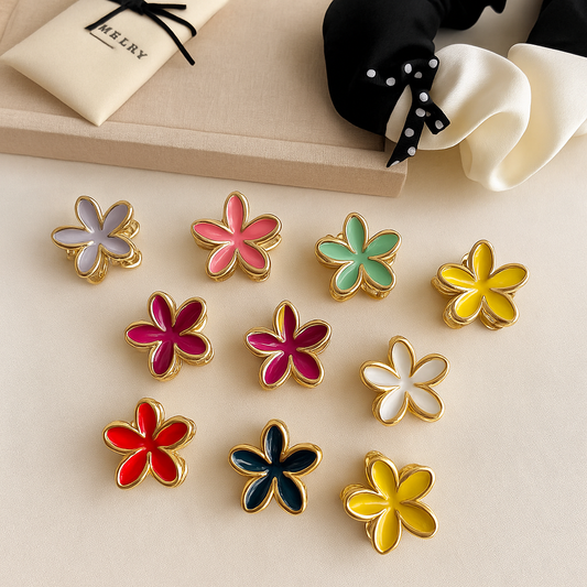 Elle Metal flower Hair Claw Clip