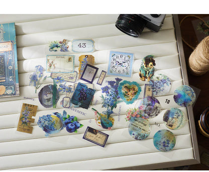 Vintage Retro Journaling Sticker Book - 20 Sheets