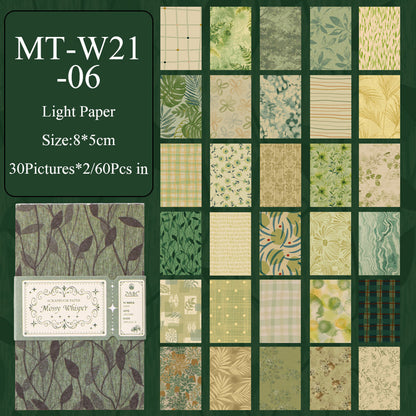 Printed Texture Journaling Paper Book - 200 Sheet - 60 Pcs