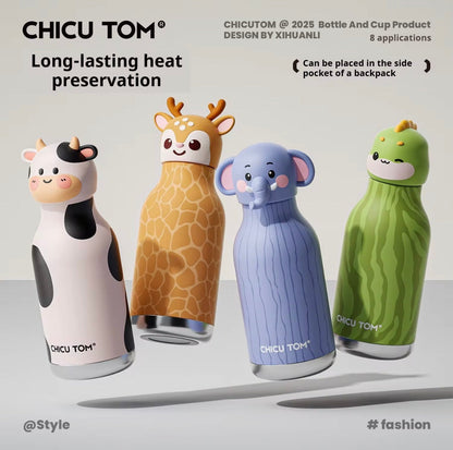 Animal Sipper Bottle Stainless Steel