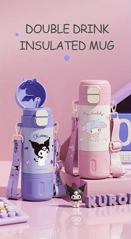 Sanrio 2 in 1 Kawaii Stainless Steel Sipper Bottle ( 500 ML)